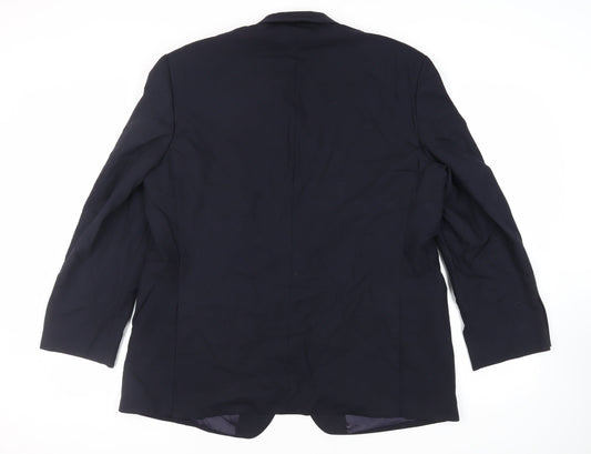 Marks and Spencer Mens Blue Wool Jacket Suit Jacket Size 46 Regular