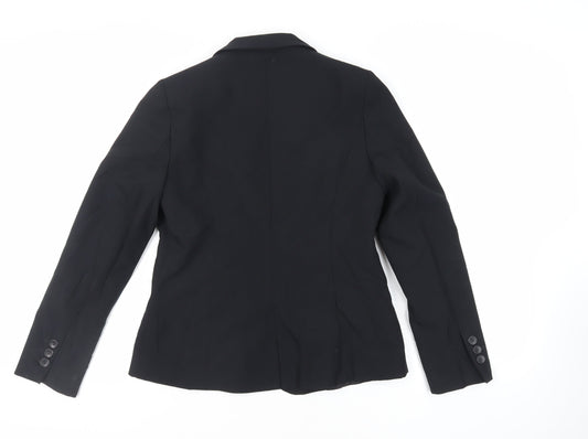 BHS Womens Black Jacket Blazer Size 12 Button