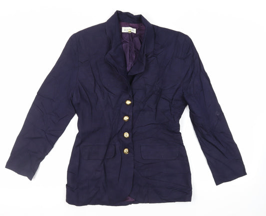 Le Chateau Womens Blue Jacket Blazer Size M Button - Vintage