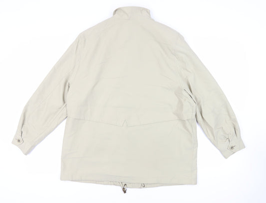 St Michael Womens Beige Jacket Size 14 Zip - Vintage