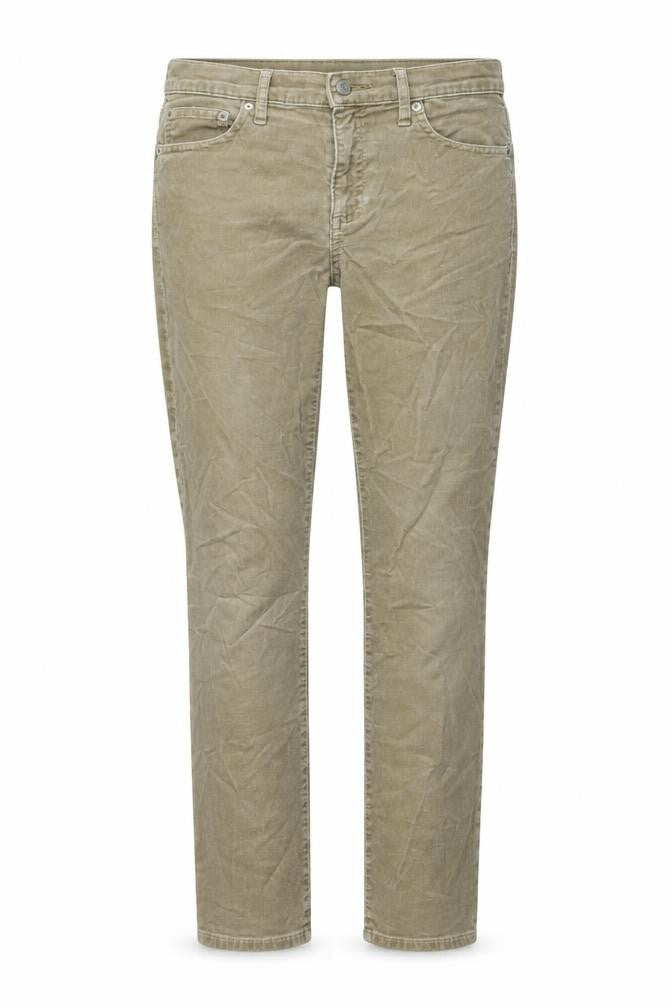 Gap Womens Beige Cotton Trousers Size 29 in L27 in Regular Button