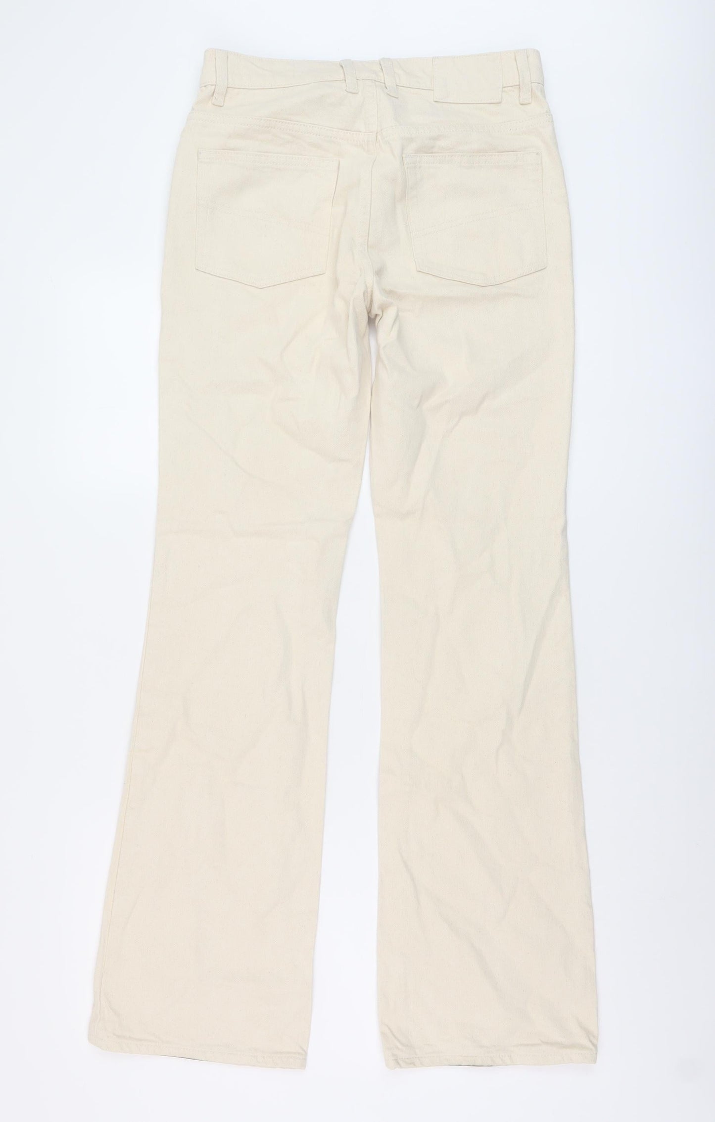COLLUSION Womens Beige Cotton Flared Jeans Size 26 in L32 in Regular Button