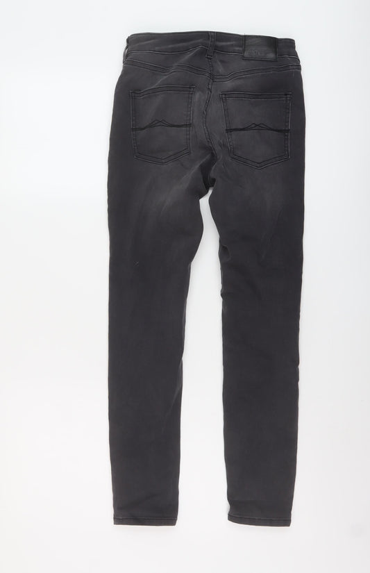 Jack Wills Womens Grey Cotton Skinny Jeans Size 25 in L26 in Regular Button
