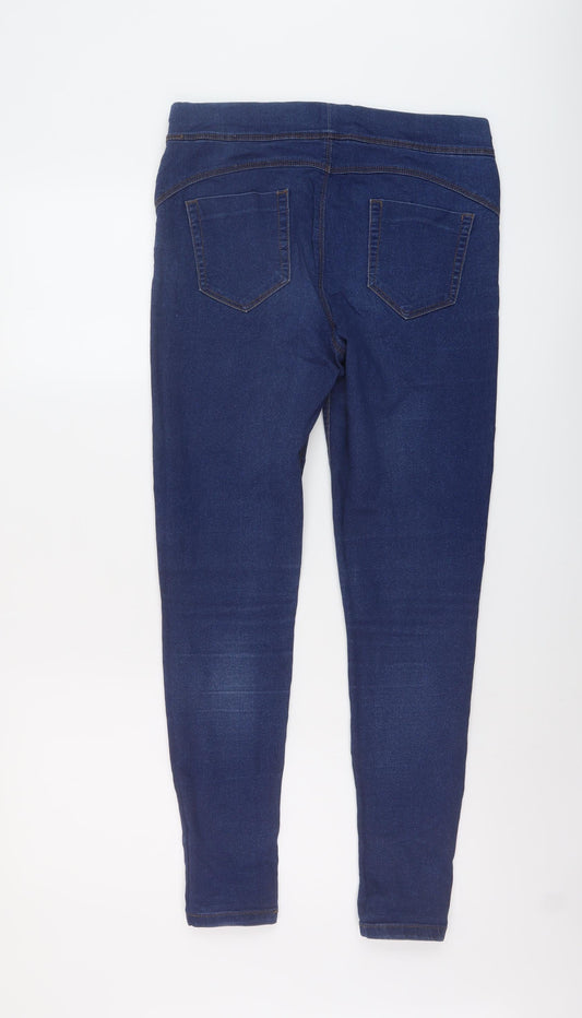 Denim & Co. Womens Blue Cotton Skinny Jeans Size 10 L28 in Regular