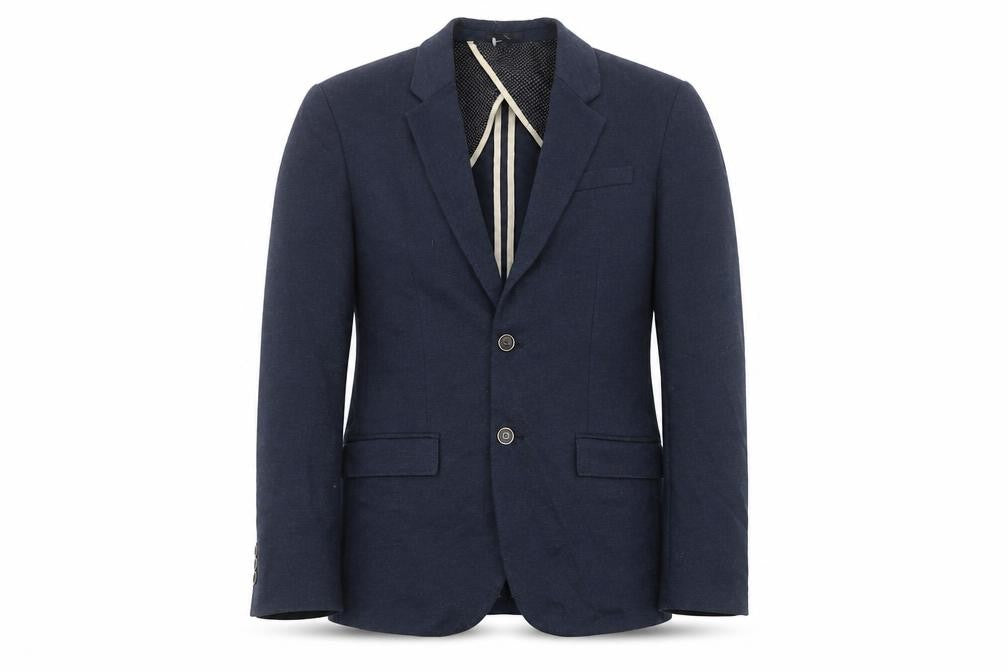 River Island Mens Blue Polyester Jacket Suit Jacket Size 38 Regular