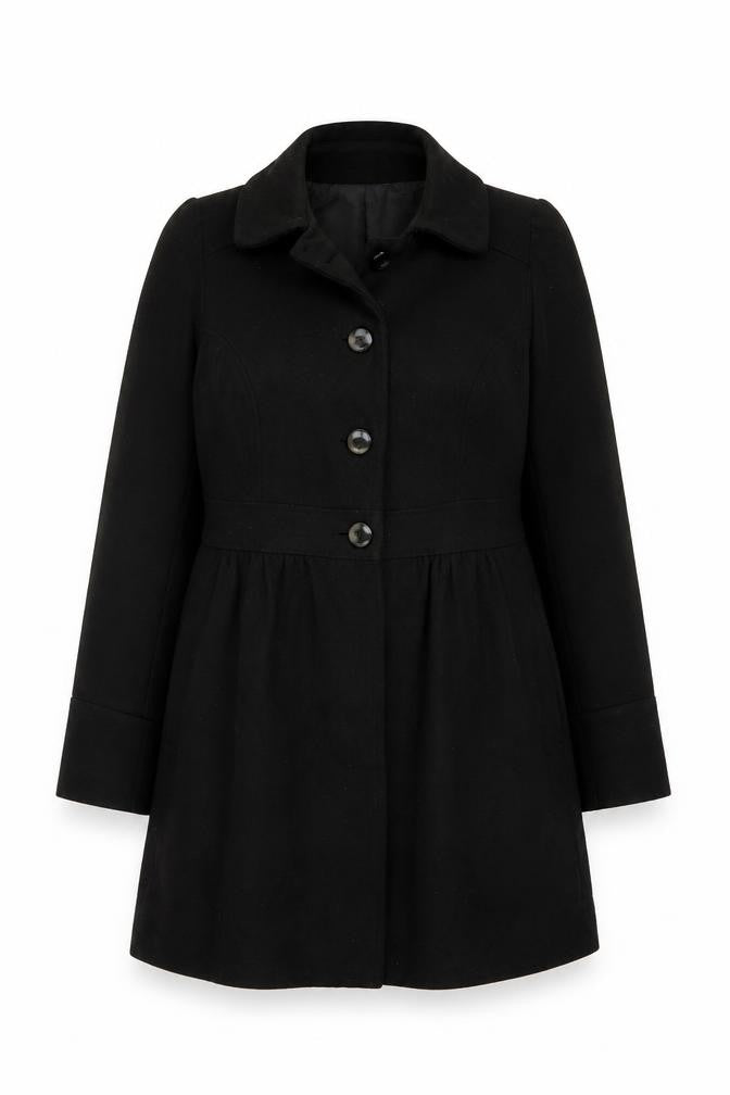 H&M Womens Black Pea Coat Coat Size 14 Button