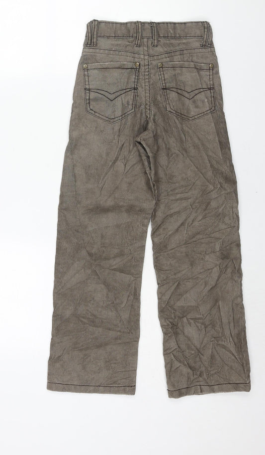 Rebel Boys Brown Cotton Carpenter Trousers Size 8-9 Years L24 in Regular Zip