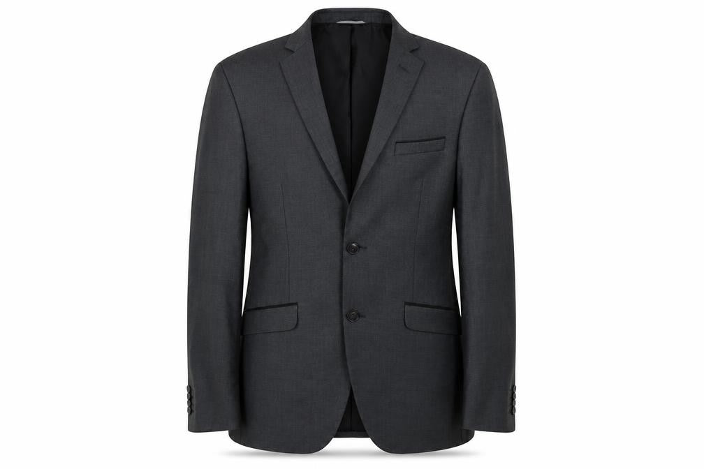 Burton Mens Grey Polyester Jacket Suit Jacket Size 36 Regular