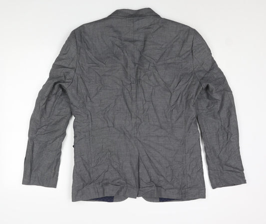 NEXT Mens Grey Cotton Jacket Blazer Size 42 Regular