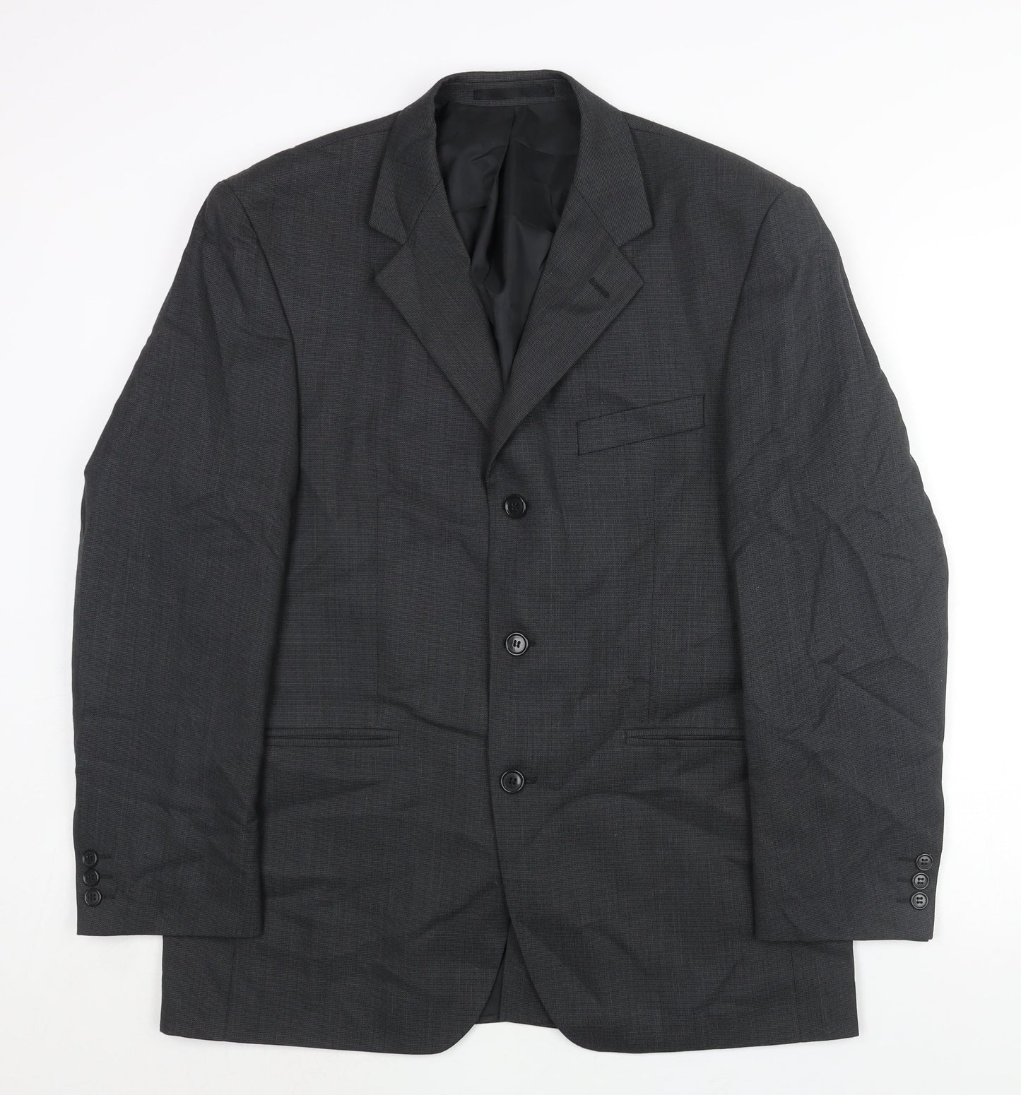 Burton Mens Grey Polyester Jacket Suit Jacket Size 40 Regular