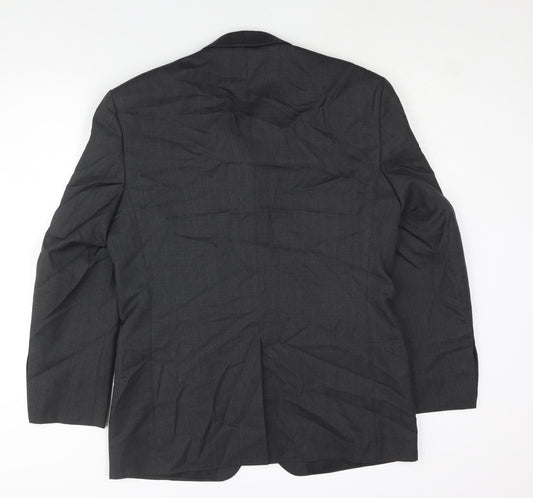 Burton Mens Grey Polyester Jacket Suit Jacket Size 40 Regular