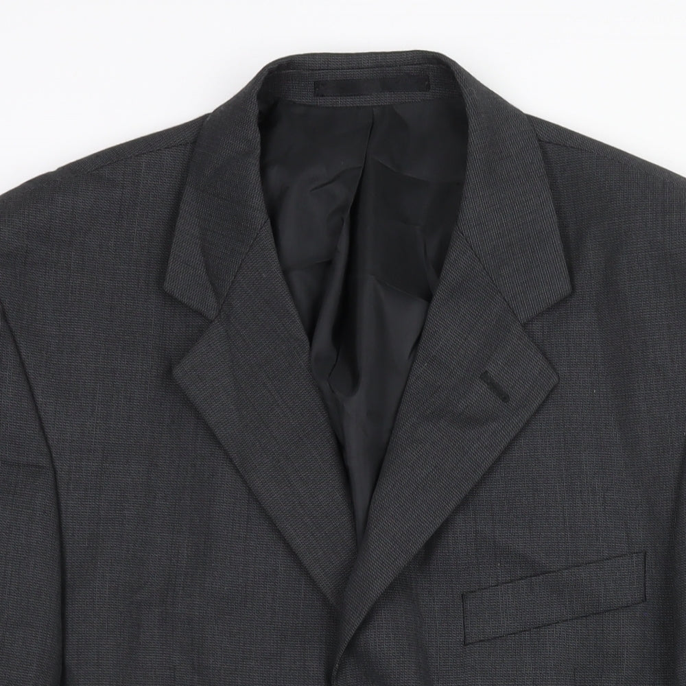 Burton Mens Grey Polyester Jacket Suit Jacket Size 40 Regular