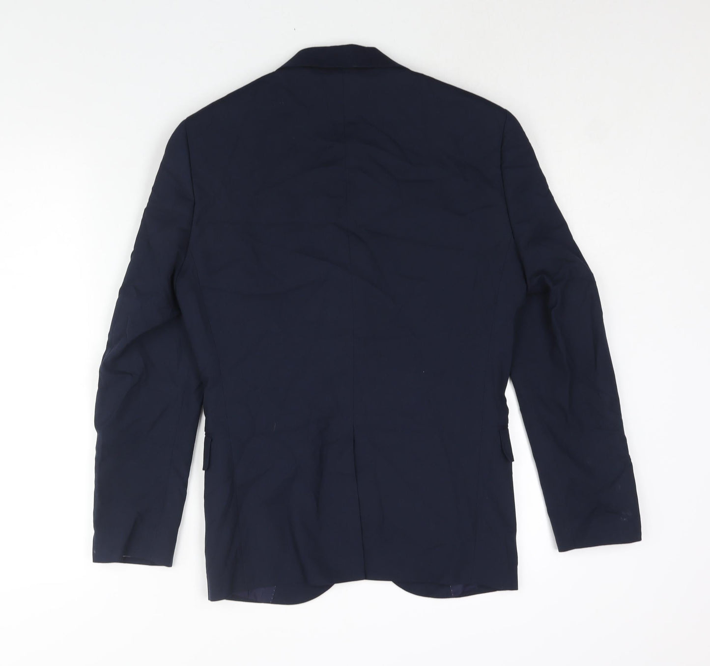 Ventura Mens Blue Polyester Jacket Suit Jacket Size 34 Regular