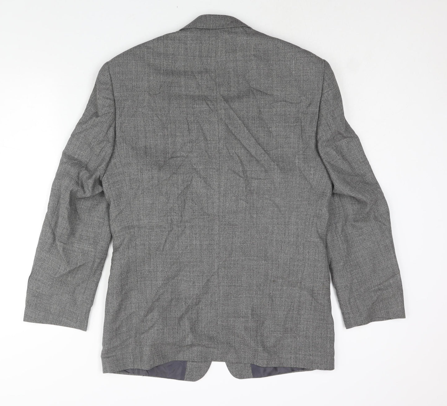 Benvenuto Mens Grey Wool Jacket Suit Jacket Size 40 Regular