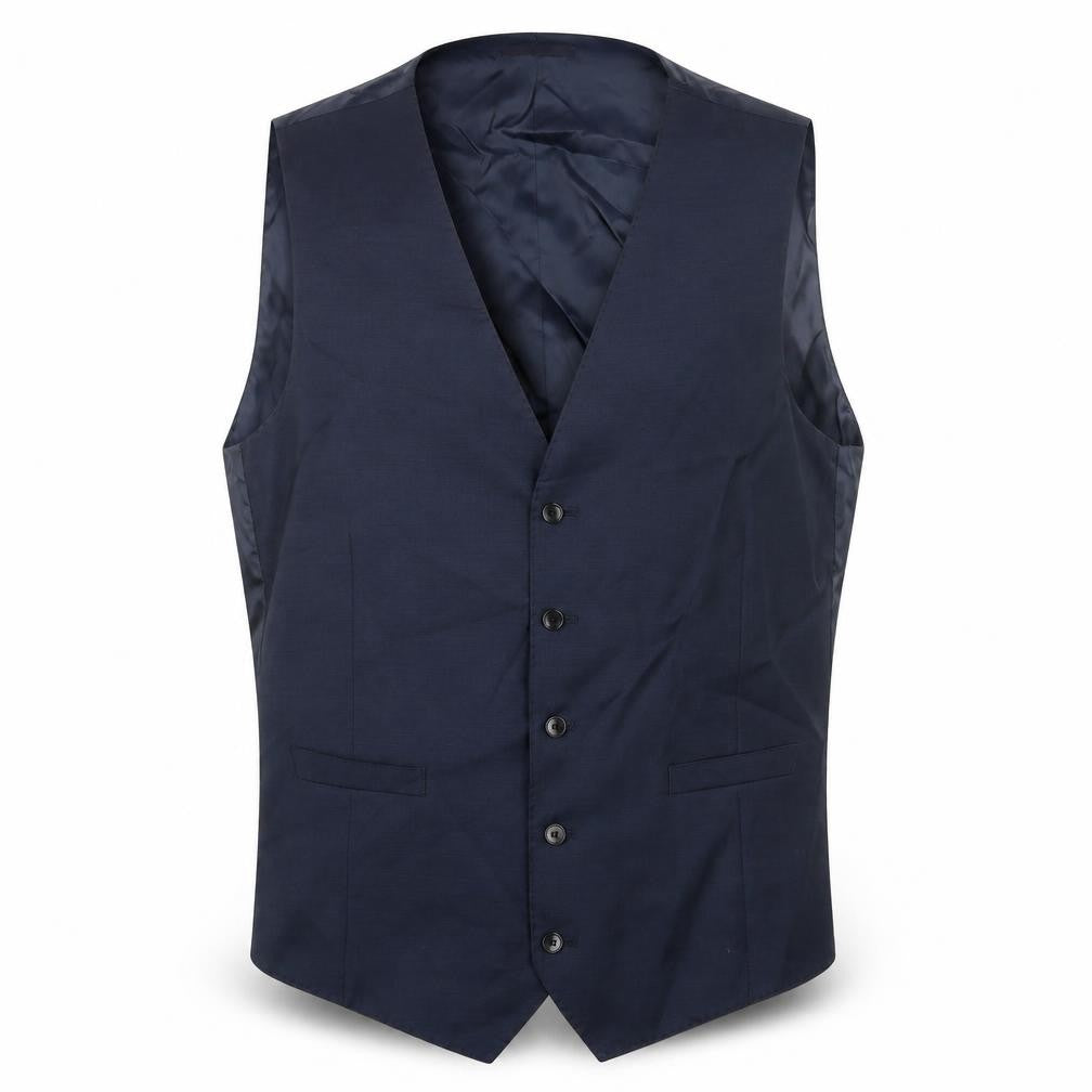 Marks and Spencer Mens Blue Wool Jacket Suit Waistcoat Size 44 Regular