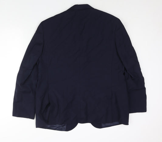 Marks and Spencer Mens Blue Wool Jacket Suit Jacket Size 46 Regular