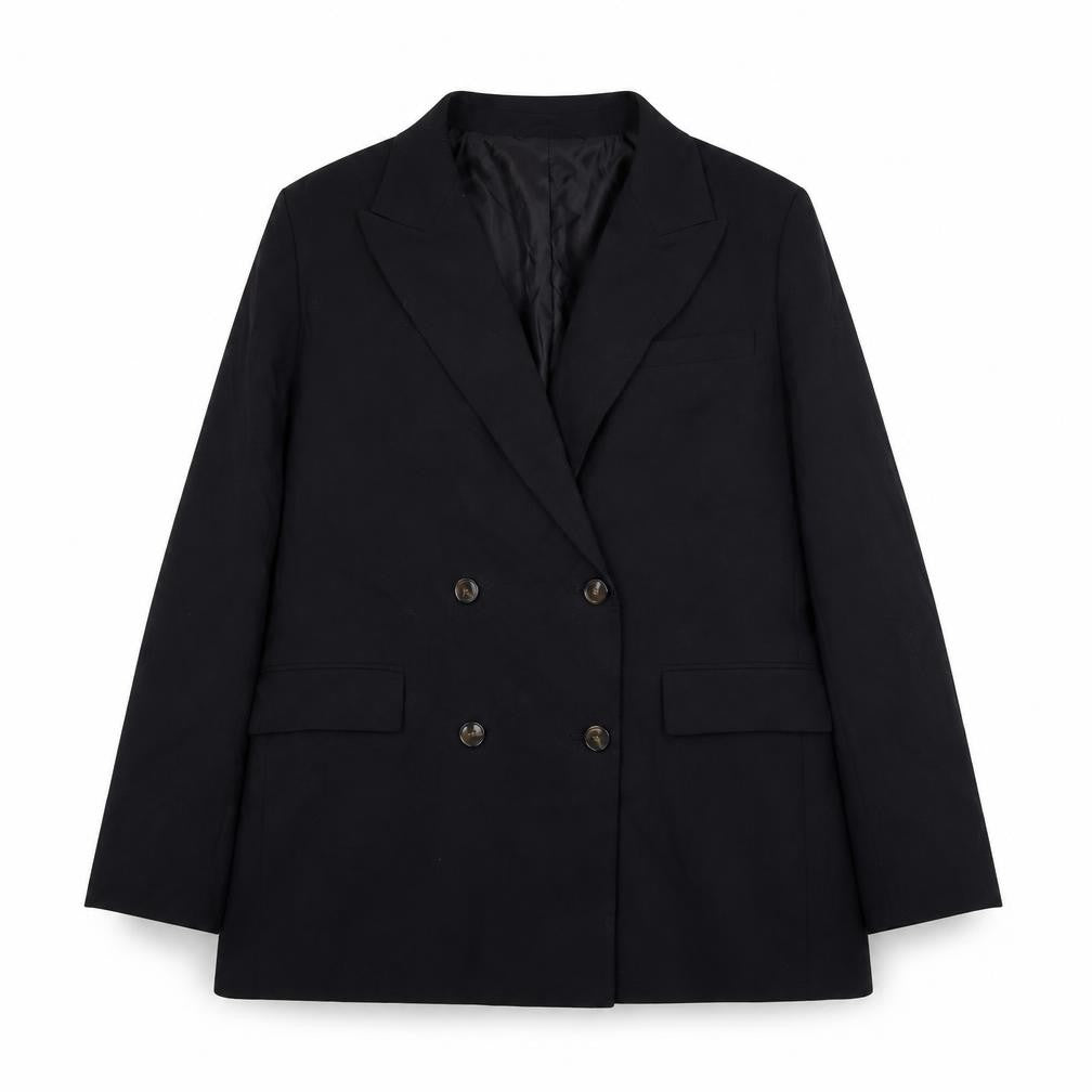 Marks and Womens Black Polyester Jacket Suit Jacket Size 18 - Vented Cuffs