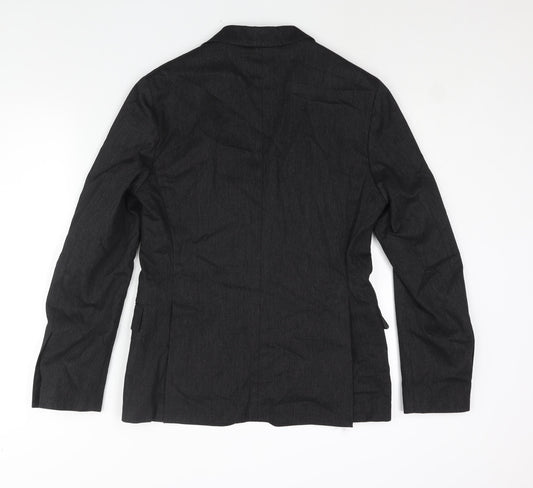 Royal Hem Mens Black Cotton Jacket Suit Jacket Size 36 Regular