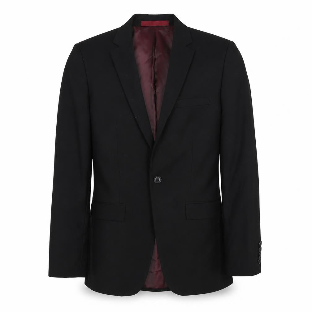 Topman Mens Black Polyester Jacket Suit Jacket Size 34 Regular