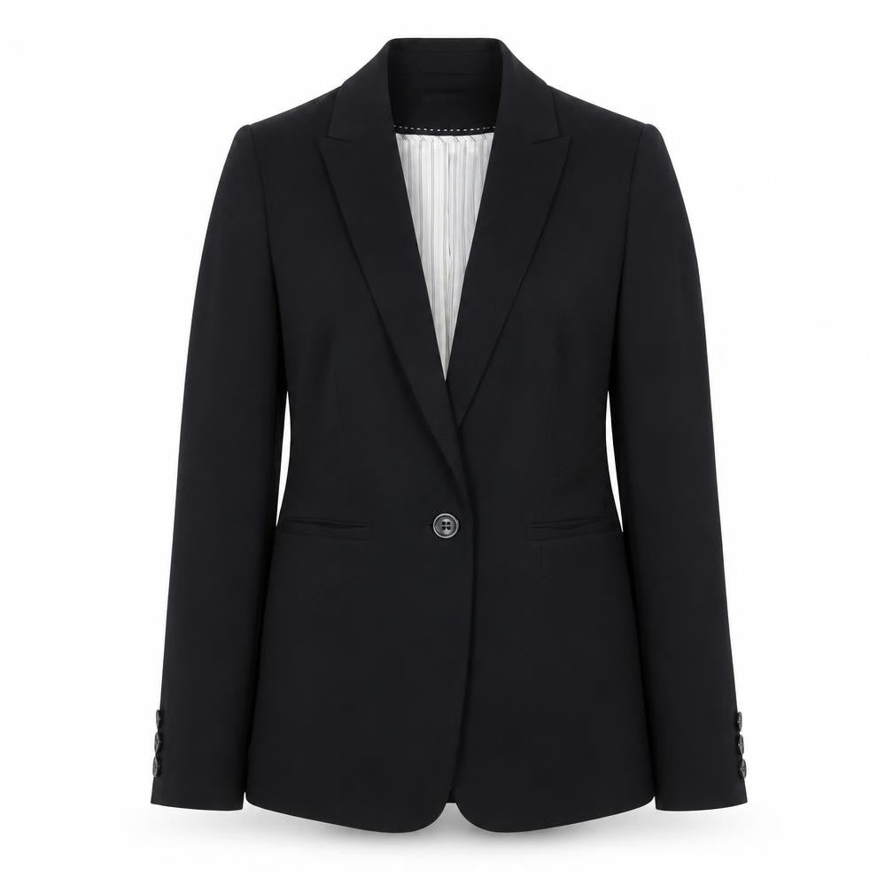 Marks and Spencer Womens Black Polyester Jacket Suit Jacket Size 10