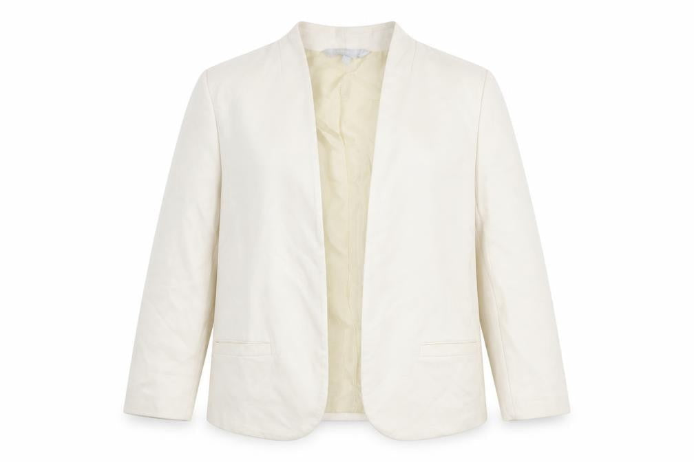 Front view of Red Herring women’s ivory jacket, size UK 14