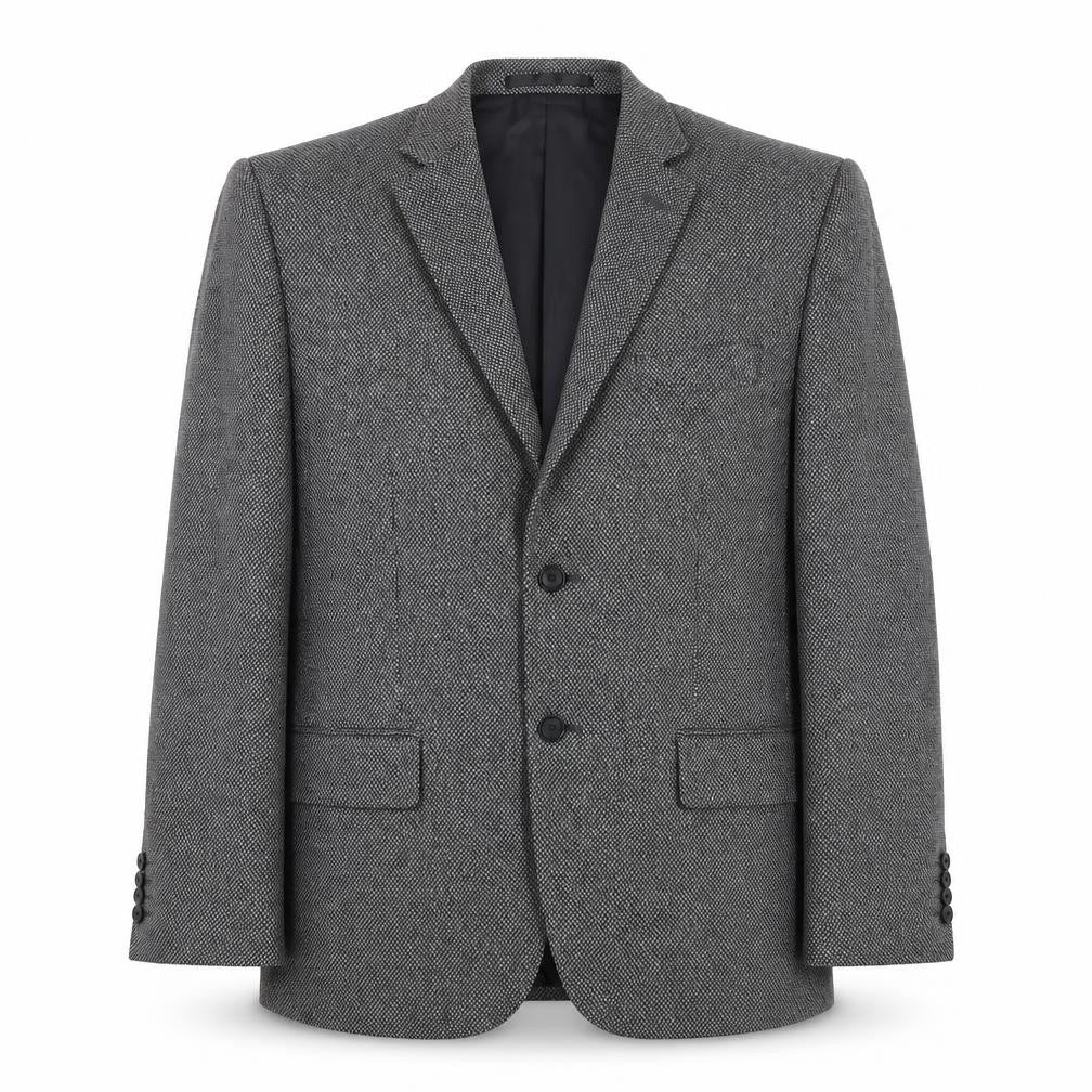 Marks and Spencer Mens Grey Geometric Wool Jacket Suit Jacket Size 38 Regular