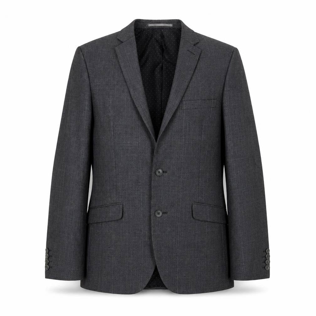 Limehaus Mens Grey Check Polyester Jacket Suit Jacket Size 38 Regular