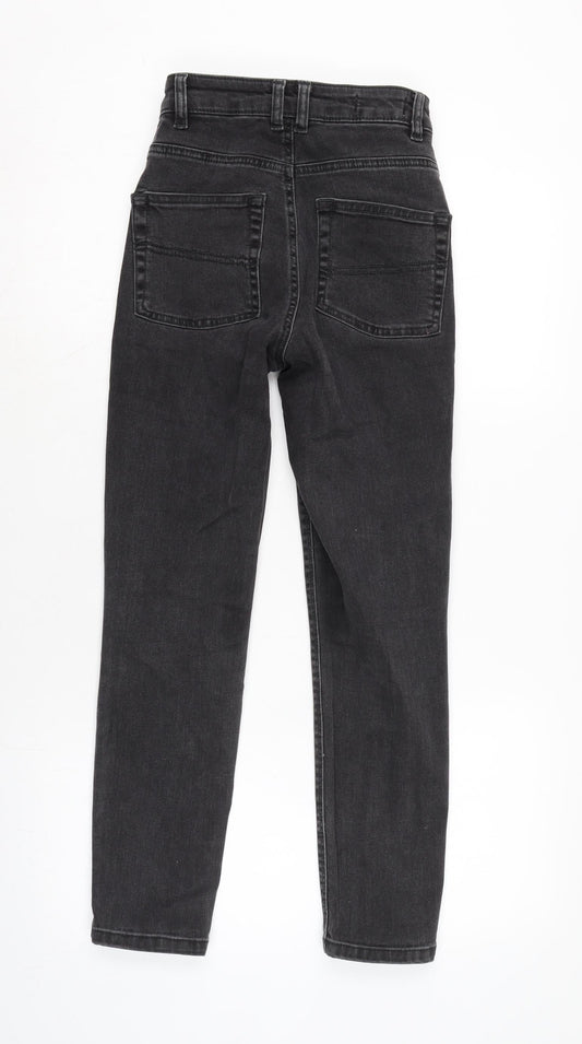 COLLUSION Womens Grey Cotton Blend Straight Jeans Size 24 in L30 in Regular Zip