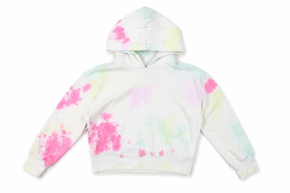 Gap Girls White Cotton Pullover Hoodie Size 10 Years Pullover - Tie Dye