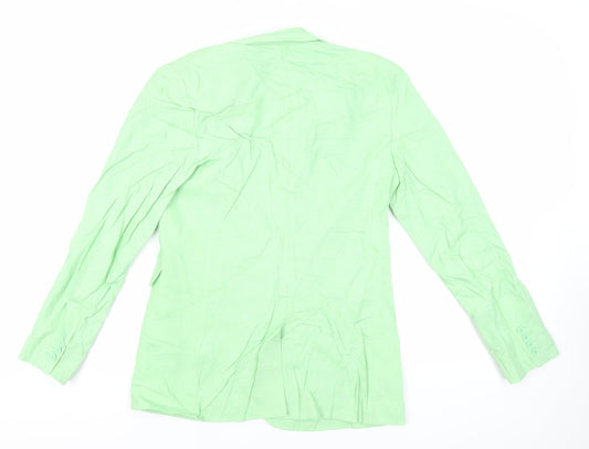 Marks and Spencer Womens Green Jacket Blazer Size 8 Button