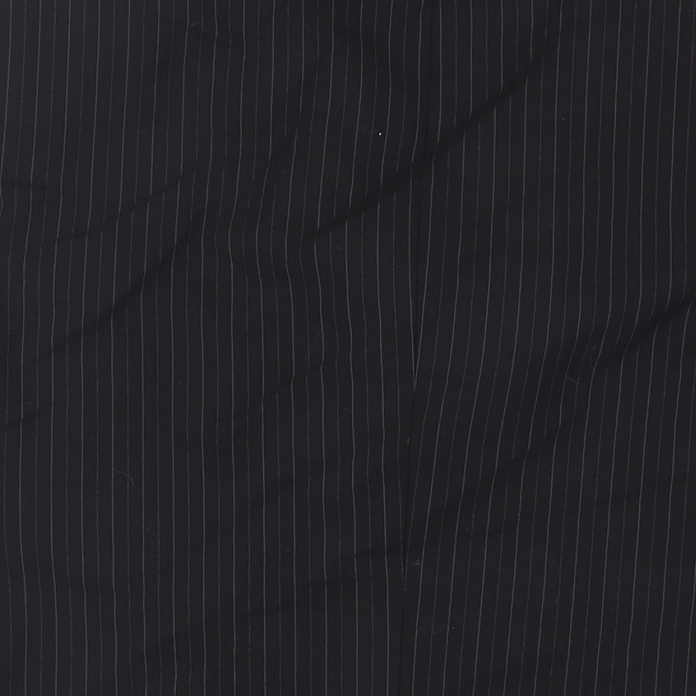 Marks and Spencer Mens Black Striped Wool Jacket Suit Jacket Size 42 Regular