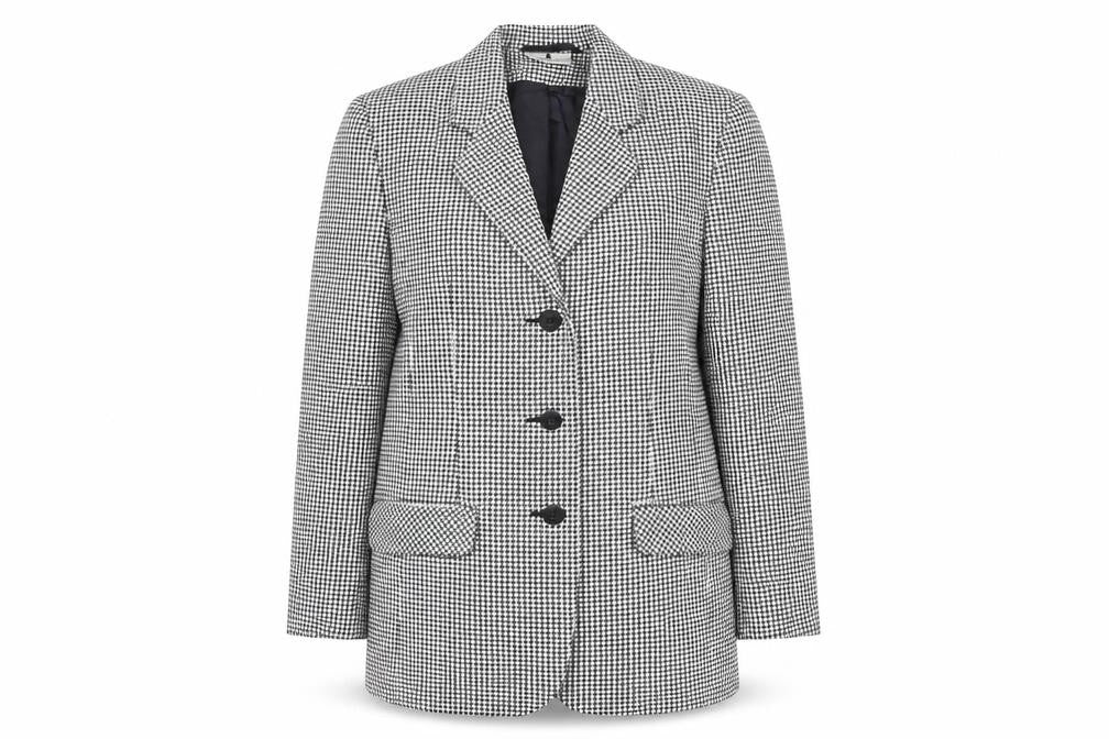Imagination Womens Black Geometric Jacket Blazer Size 14 Button