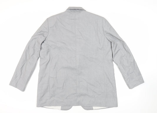 H&M Womens Grey Jacket Blazer Size L Button