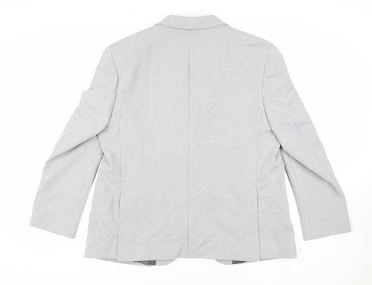 Marks and Spencer Mens Grey Polyamide Jacket Suit Jacket Size 46 Regular
