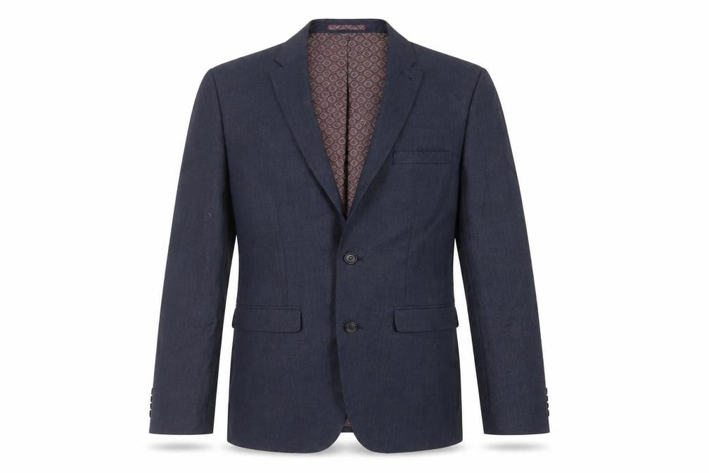 Burton Mens Blue Polyester Jacket Suit Jacket Size 38 Regular