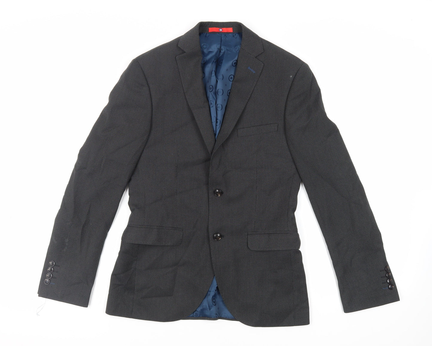 Lambretta Mens Grey Polyester Jacket Suit Jacket Size 36 Regular