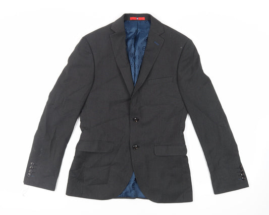 Lambretta Mens Grey Polyester Jacket Suit Jacket Size 36 Regular