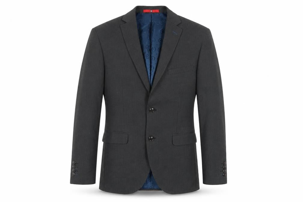 Mens 36 Chest Regular Lambretta Grey Two-Button