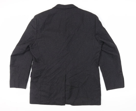Linea Mens Grey Wool Jacket Blazer Size 40 Regular