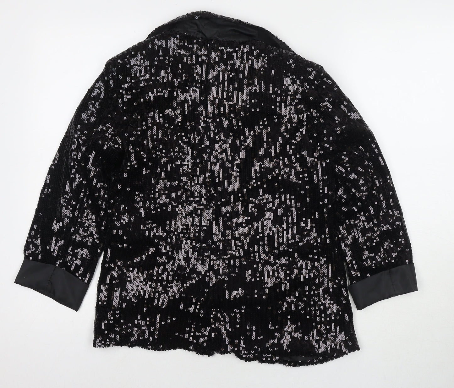 Amour Womens Black Jacket Blazer Size 10 - Sequin Detail
