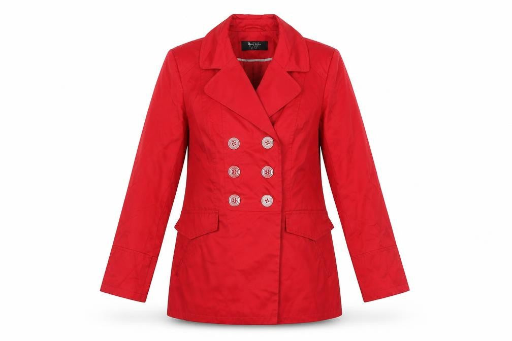 BHS Womens Red Jacket Coat Size 14 Button