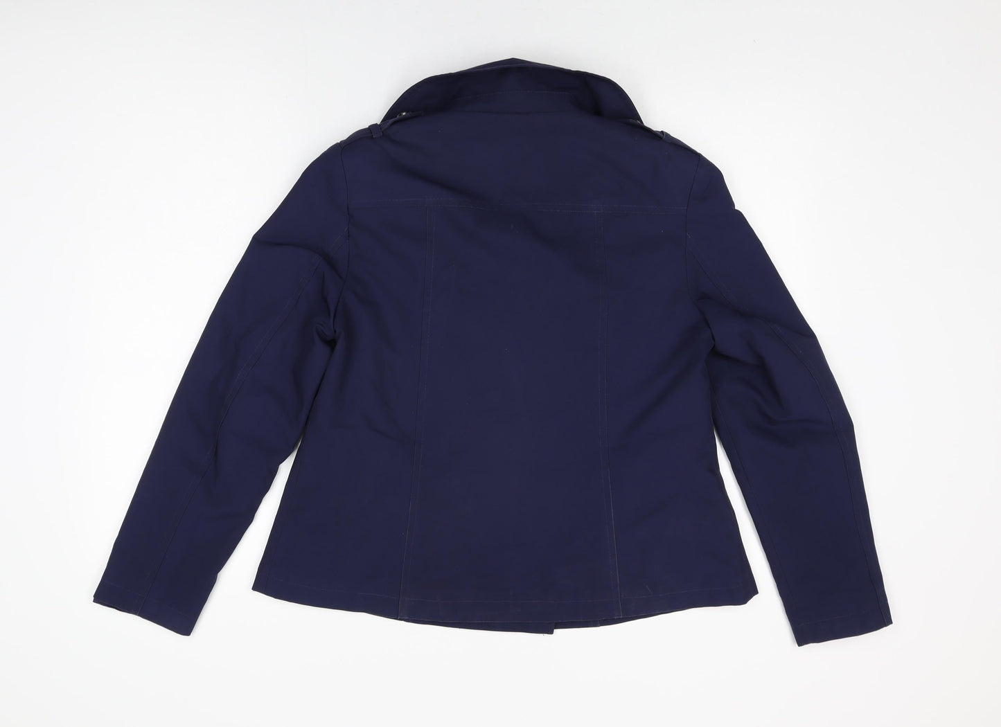 Marks and Spencer Womens Blue Jacket Coat Size 12 Button