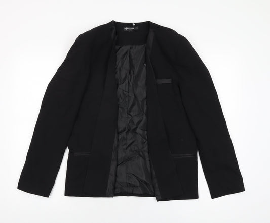 Internacionale Womens Black Jacket Blazer Size 12