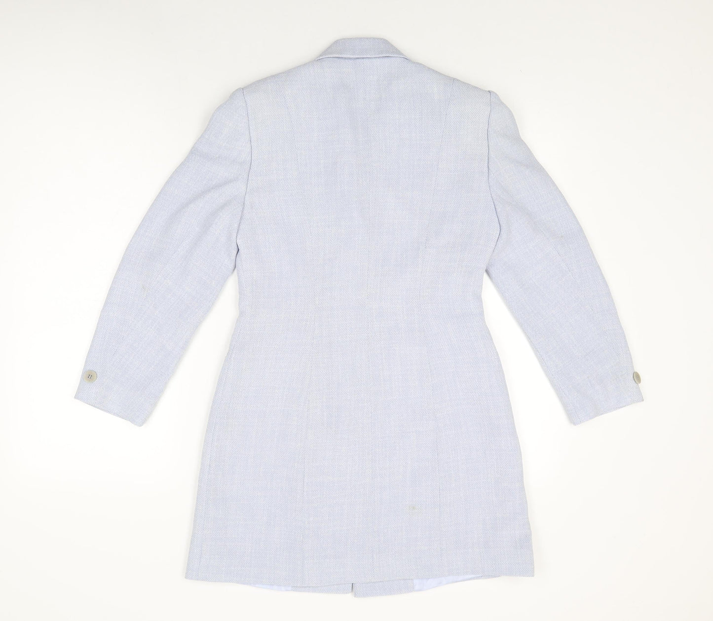 Precis Womens Blue Overcoat Coat Size 8 Button