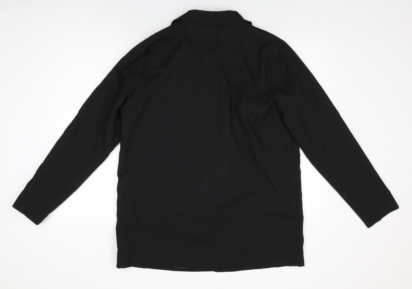 PRETTYLITTLETHING Womens Black Jacket Blazer Size 12 Button