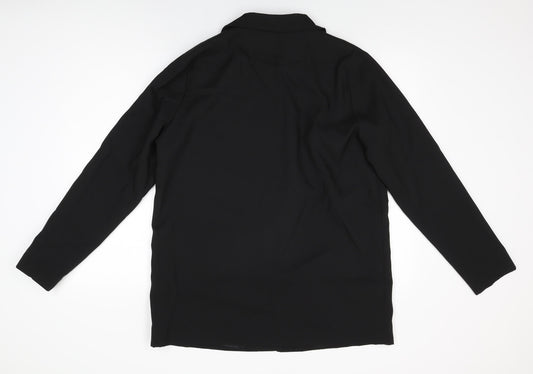 PRETTYLITTLETHING Womens Black Jacket Blazer Size 12 Button