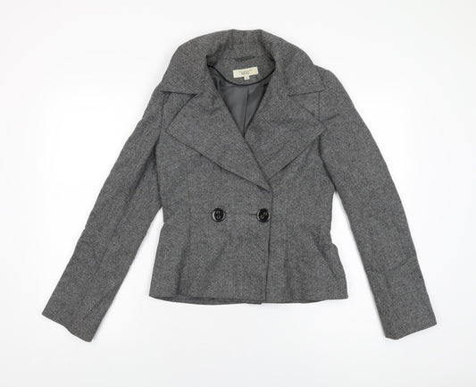 NEXT Womens Grey Jacket Size 8 Button