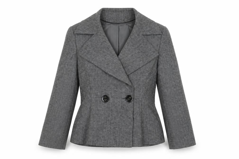 Next Womens Grey Jacket Size 8 Button