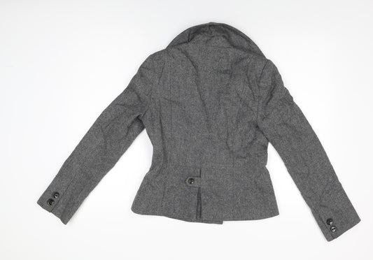 NEXT Womens Grey Jacket Size 8 Button