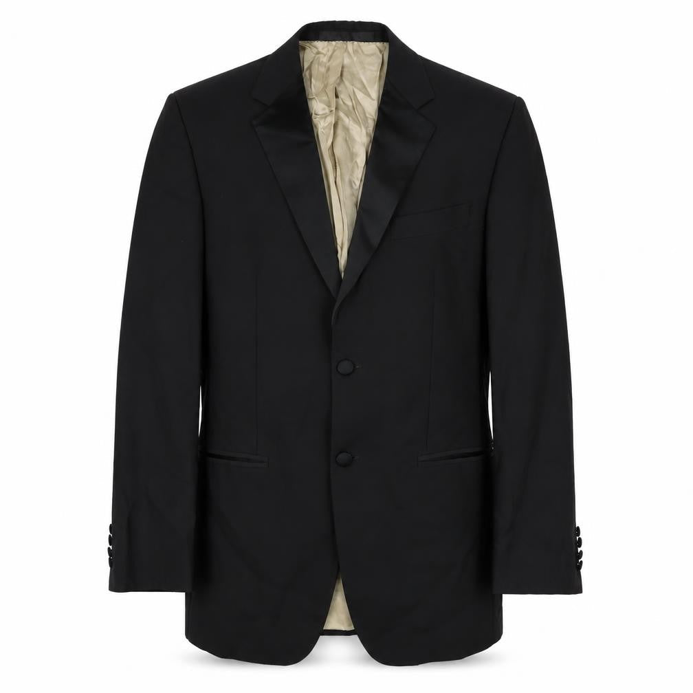 Marks and Spencer Mens Black Wool Jacket Suit Jacket Size 38 Regular